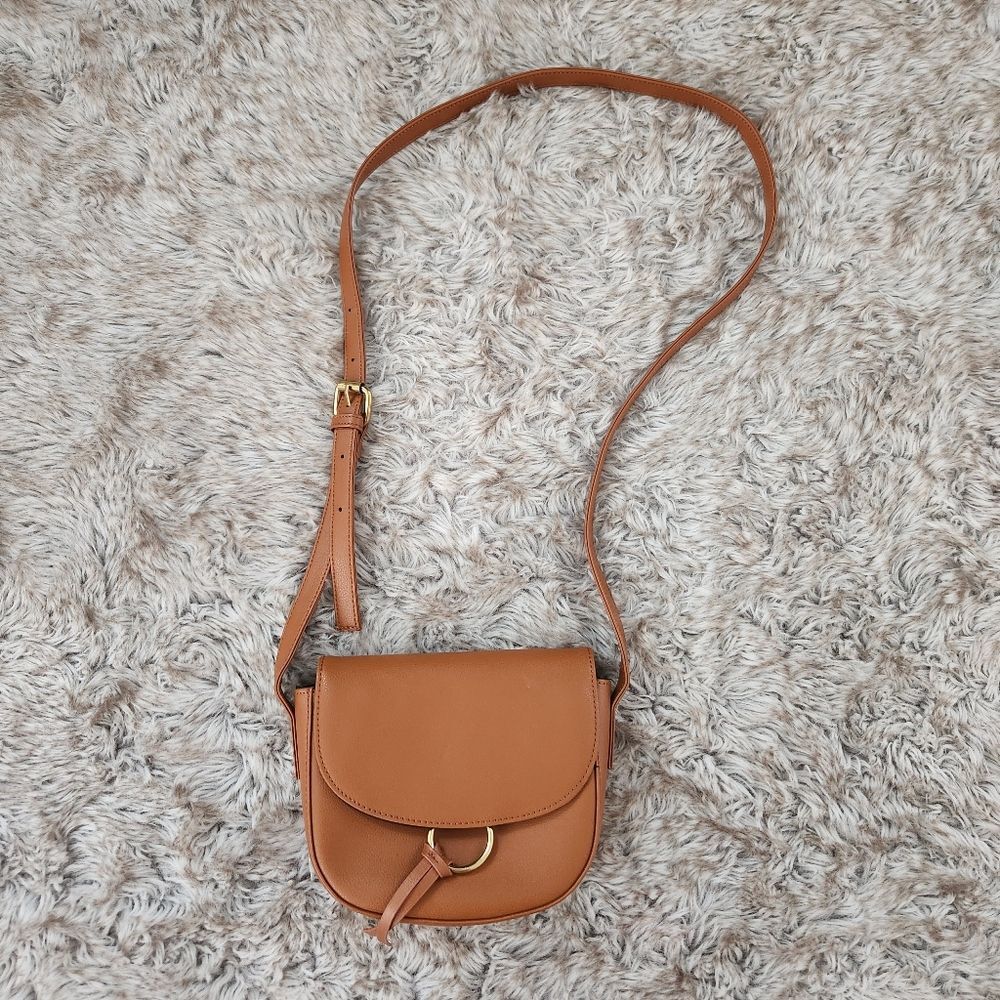 JJ Winters Ivy‎ Crossbody Caramel Brown Genuine Leather Bag NWOT
